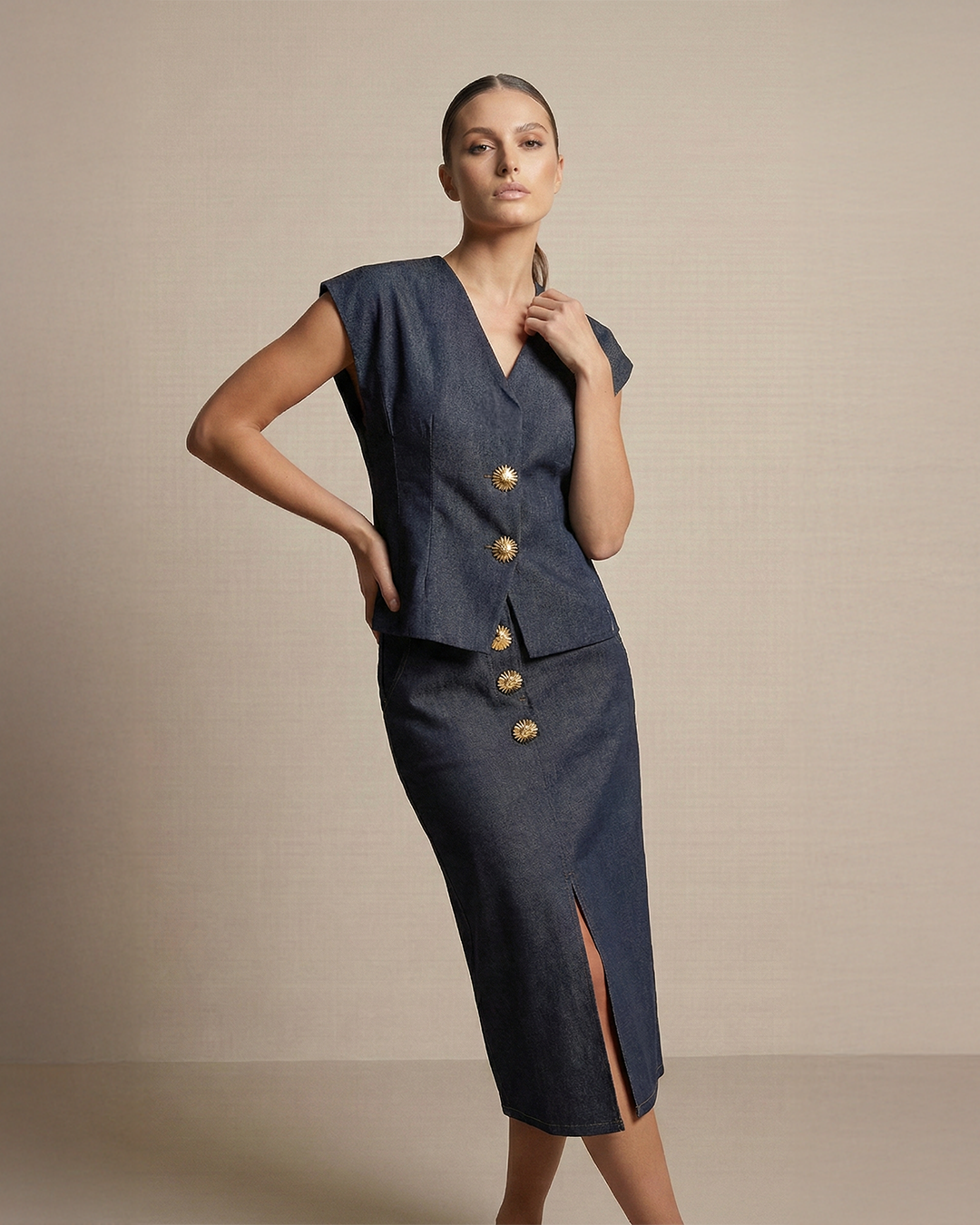 Set elegant me jelek dhe fund