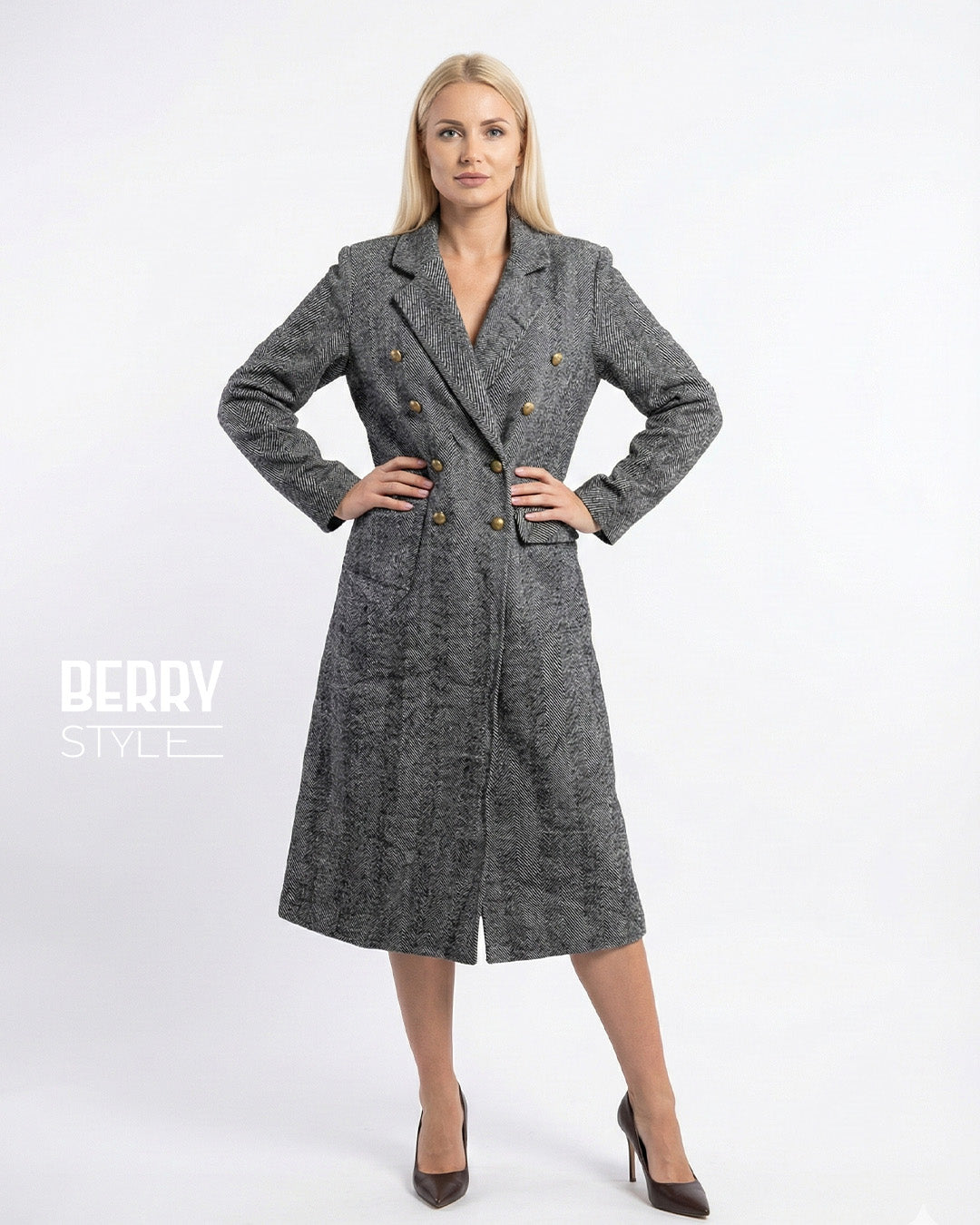 Pallto Ngjyrë Hiri Klasike