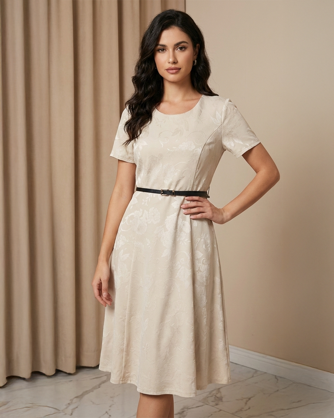 Fustan Klasik (Krem)